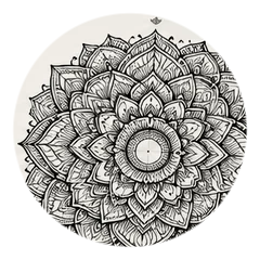 Modelo de Nível 5: mandala completa, com muitos anéis e pormenor fino